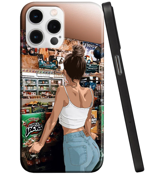 Maska za Apple iPhone 14 Pro, Perfect Case, Favourites Series Girl, Višebojna