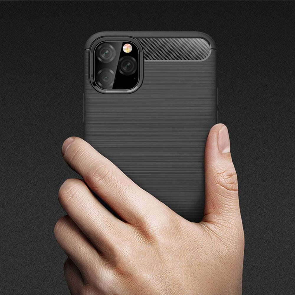 Maska za Apple iPhone 11 Pro Max, Techsuit, Karbon, Crna