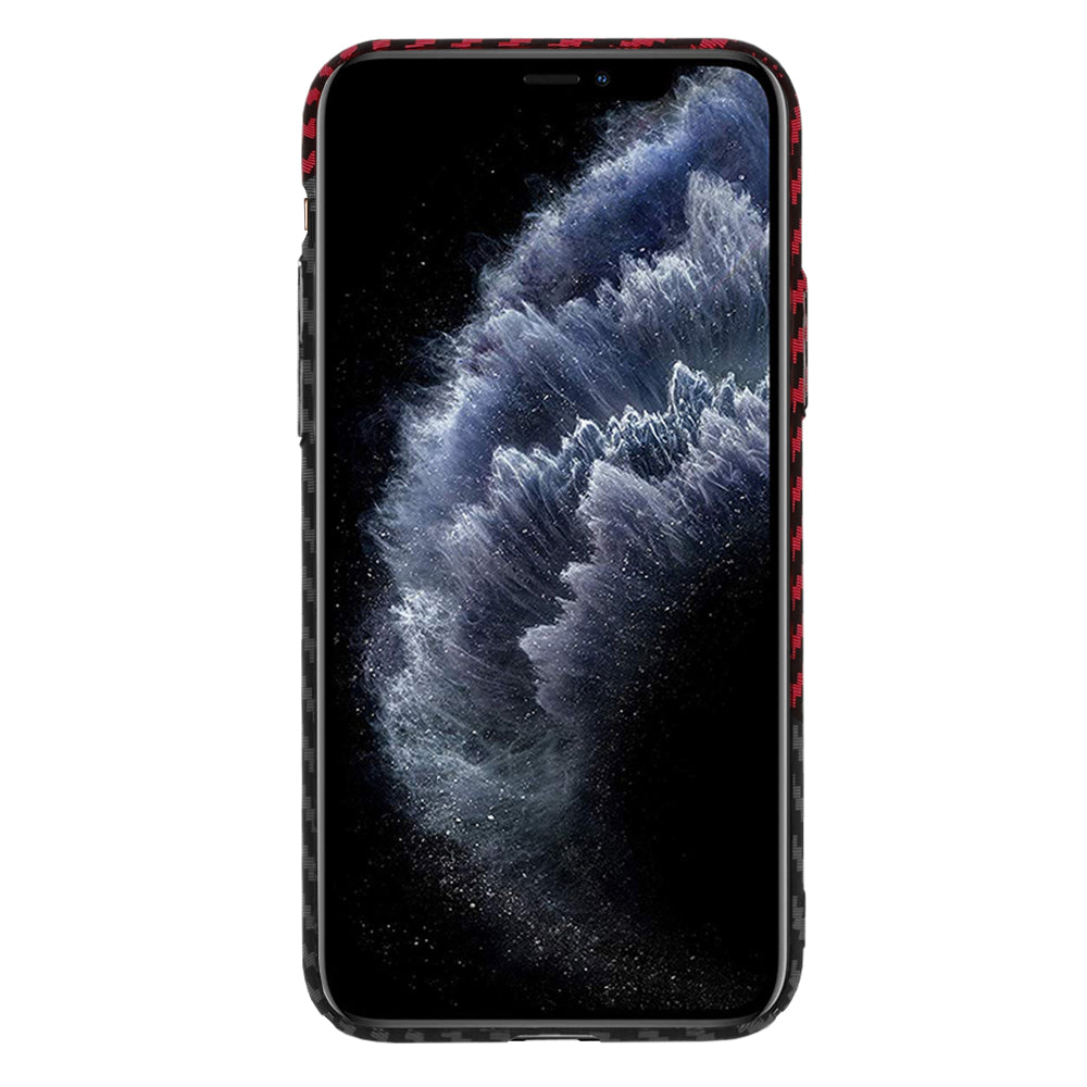Maska za Apple iPhone 11 Pro, Techsuit, Carbonite FiberShell, Crno Crvena