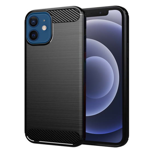 Maska za Apple iPhone 12 / 12 Pro, Techsuit, Karbon, Crna
