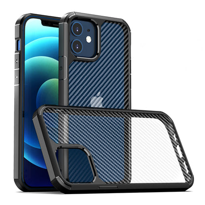Maska za Apple iPhone 12 / 12 Pro, Techsuit, CarbonFuse, Crna