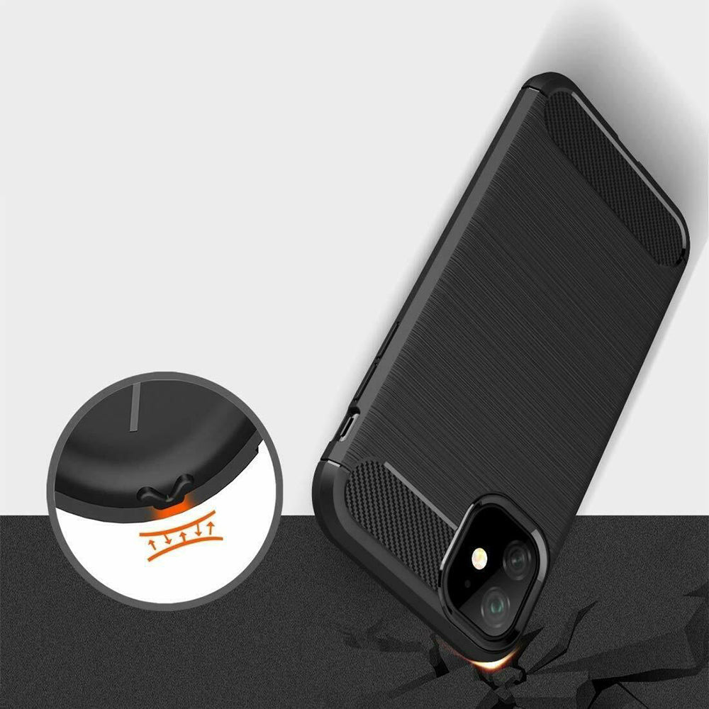Maska za Apple iPhone 12 mini, Techsuit, Karbon, Crna