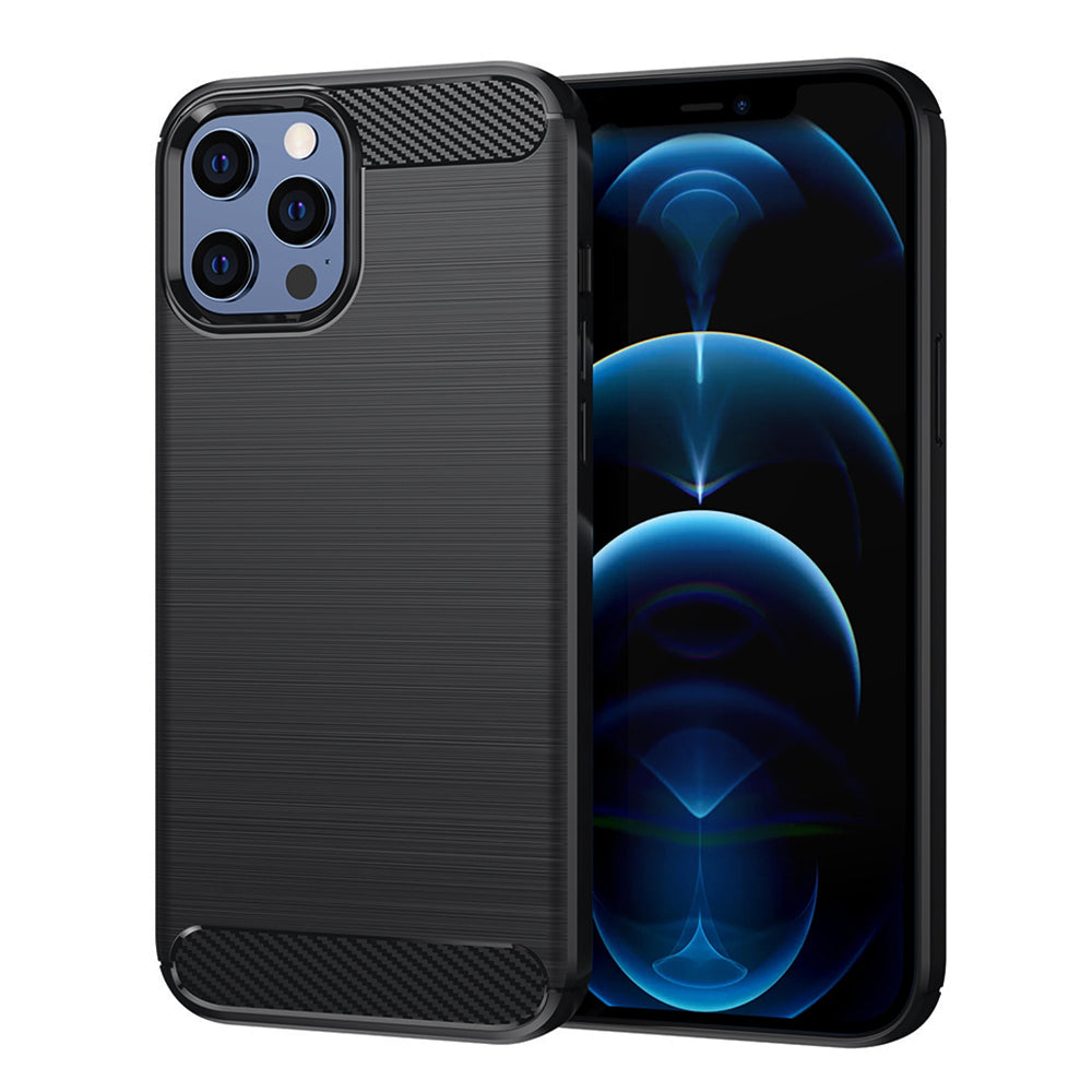 Maska za Apple iPhone 12 Pro Max, Techsuit, Karbon, Crna