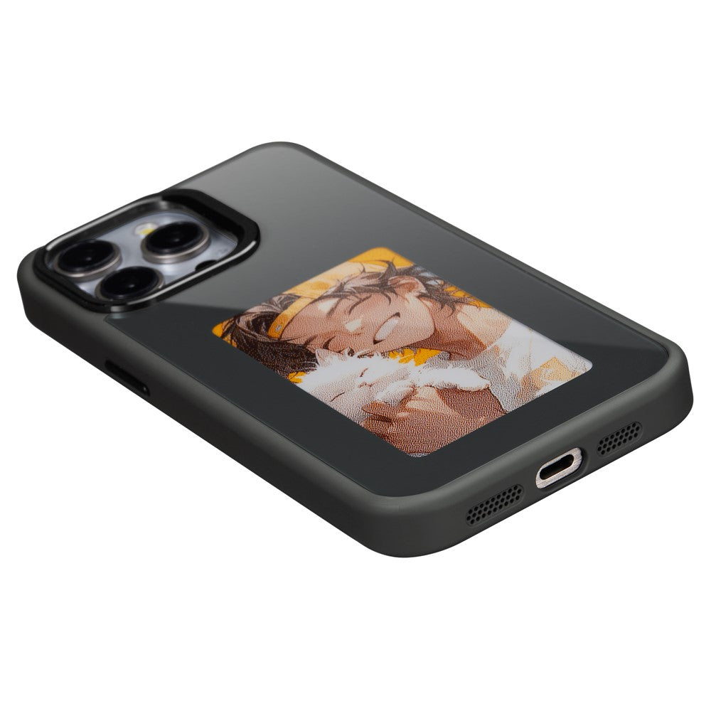 Maska za Apple iPhone 15 Pro Max, OEM, Prilagođeni E-Ink zaslon, Crna