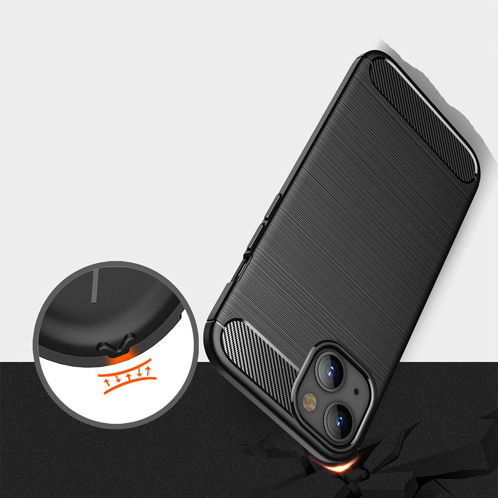 Maska za Apple iPhone 13 mini, Techsuit, Karbon, Crna