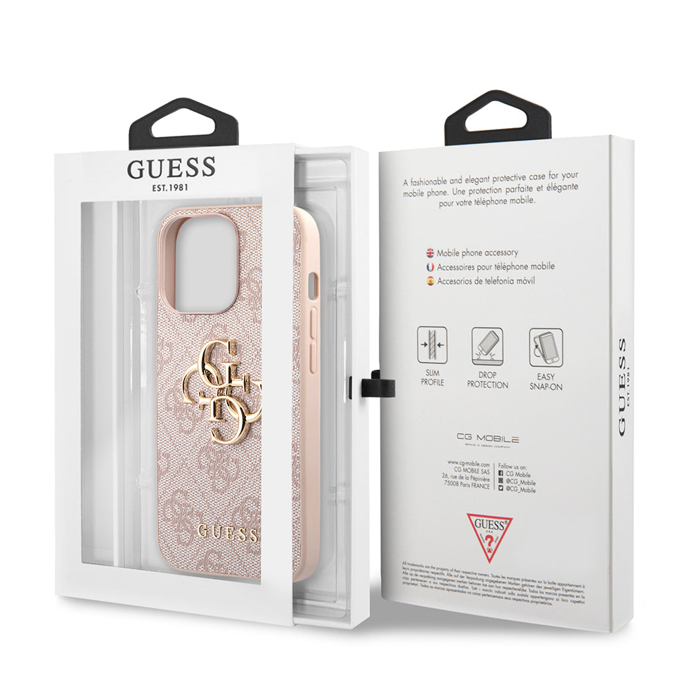 Futrola za Apple iPhone 13 Pro, Guess, 4G Metal Logo, Roza