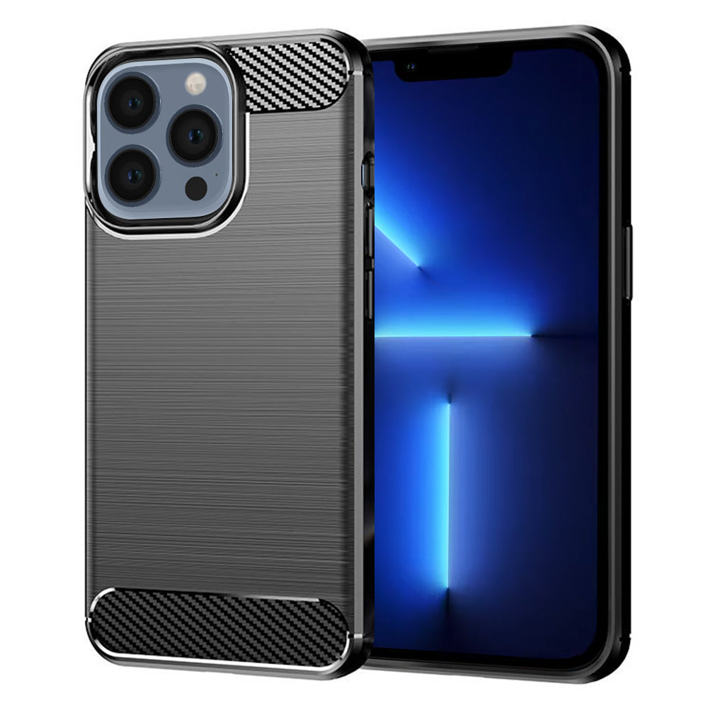 Maska za Apple iPhone 13 Pro Max, Techsuit, Karbon, Crna