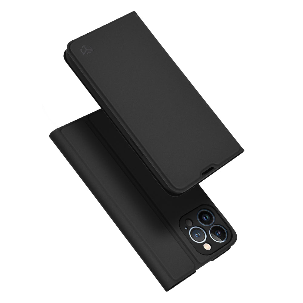 Maska za Apple iPhone 13 Pro Max, Techsuit, Magskin Book, Crna