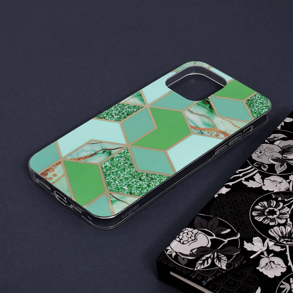 Maska za Apple iPhone 13 Pro Max, Techsuit, Mramor, Zelena