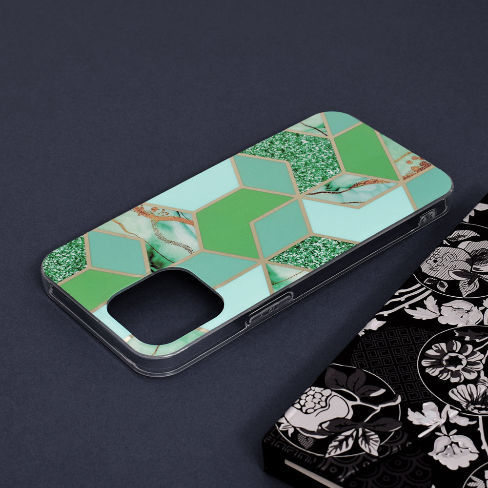 Maska za Apple iPhone 13 Pro Max, Techsuit, Mramor, Zelena