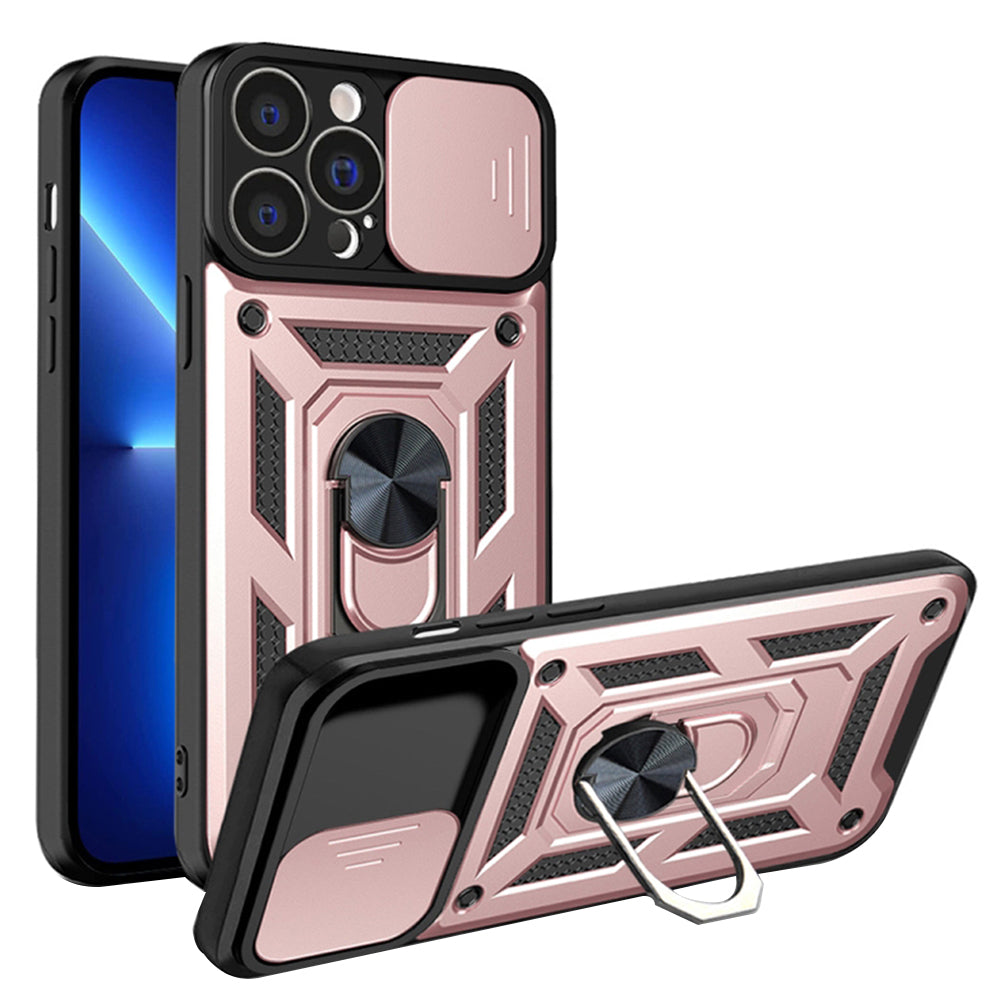 Maska za Apple iPhone 13 Pro, Techsuit, CamShield, Roza