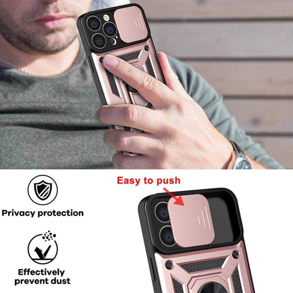 Maska za Apple iPhone 13 Pro, Techsuit, CamShield, Roza