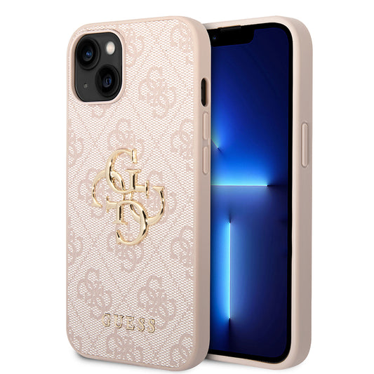 Futrola za Apple iPhone 14, Guess, 4G Metal Logo, Roza