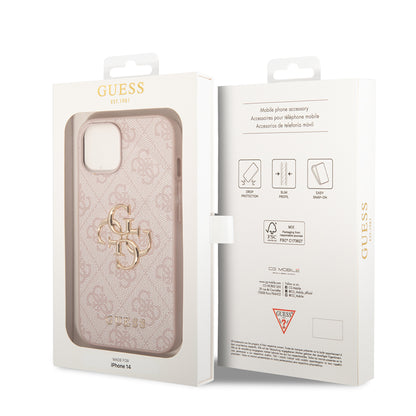 Futrola za Apple iPhone 14, Guess, 4G Metal Logo, Roza