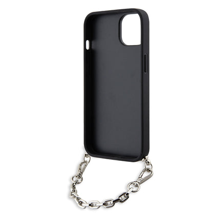 Futrola za Apple iPhone 14, Karl Lagerfeld, Saffiano Monogram Chain, Srebrna
