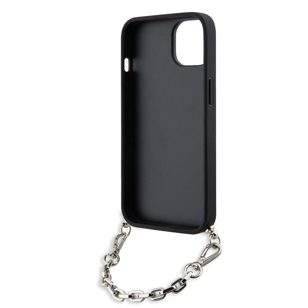 Futrola za Apple iPhone 14, Karl Lagerfeld, Saffiano Monogram Chain, Crna