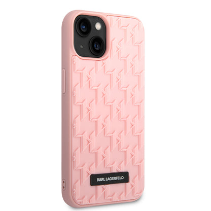 Futrola za Apple iPhone 14 Plus, Karl Lagerfeld, 3D Monogram, Roza