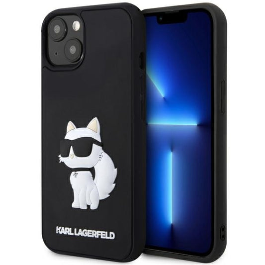 Futrola za Apple iPhone 14 Plus, Karl Lagerfeld, 3D Rubber Choupette, Crna
