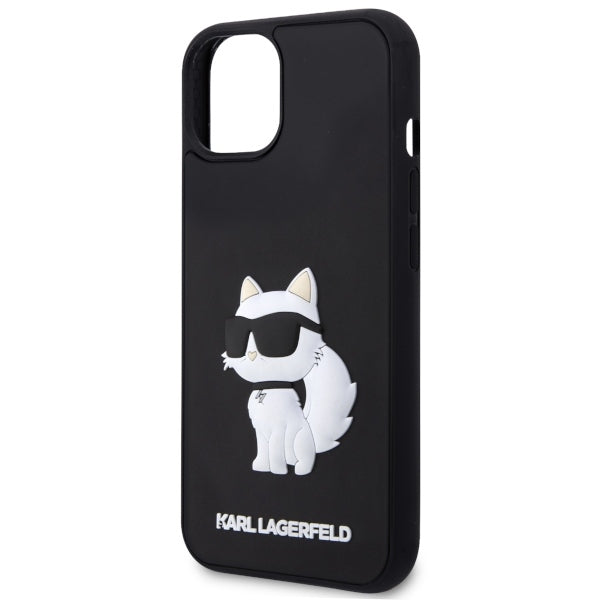 Futrola za Apple iPhone 14 Plus, Karl Lagerfeld, 3D Rubber Choupette, Crna