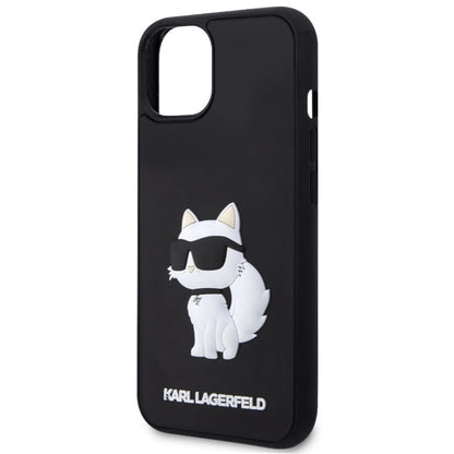 Futrola za Apple iPhone 14 Plus, Karl Lagerfeld, 3D Rubber Choupette, Crna
