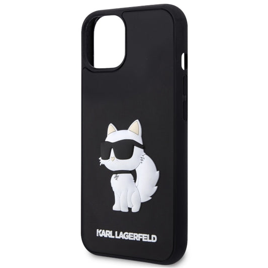 Futrola za Apple iPhone 14 Plus, Karl Lagerfeld, 3D Rubber Choupette, Crna