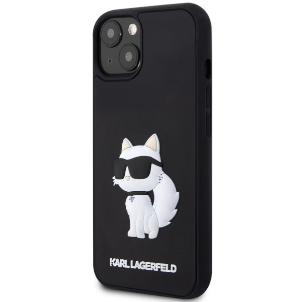 Futrola za Apple iPhone 14 Plus, Karl Lagerfeld, 3D Rubber Choupette, Crna