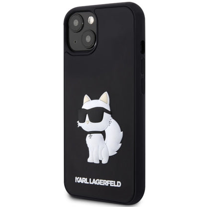 Futrola za Apple iPhone 14 Plus, Karl Lagerfeld, 3D Rubber Choupette, Crna