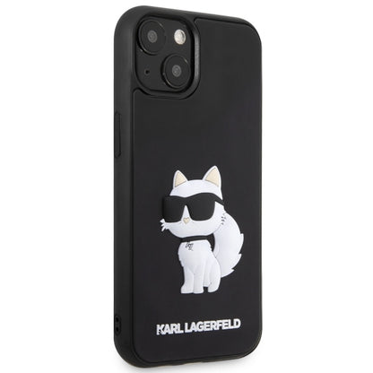 Futrola za Apple iPhone 14 Plus, Karl Lagerfeld, 3D Rubber Choupette, Crna
