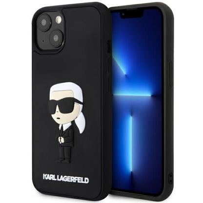 Futrola za Apple iPhone 14 Plus, Karl Lagerfeld, 3D Rubber Ikonik Karl, Crna