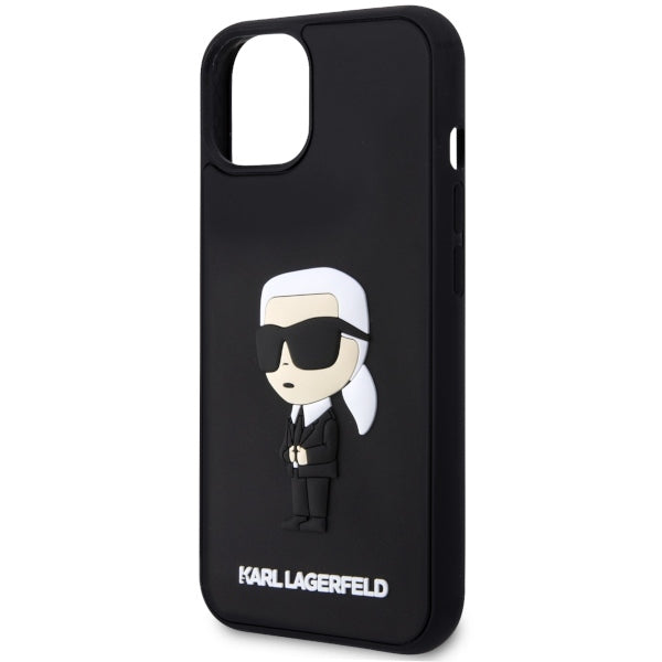Futrola za Apple iPhone 14 Plus, Karl Lagerfeld, 3D Rubber Ikonik Karl, Crna