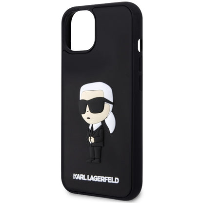 Futrola za Apple iPhone 14 Plus, Karl Lagerfeld, 3D Rubber Ikonik Karl, Crna
