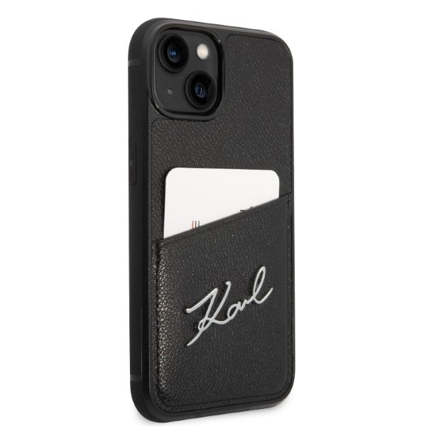 Futrola za Apple iPhone 14 Plus, Karl Lagerfeld, Cardslots Signature Logo, Crna
