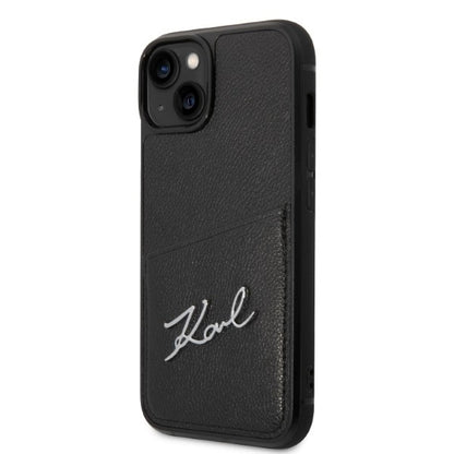 Futrola za Apple iPhone 14 Plus, Karl Lagerfeld, Cardslots Signature Logo, Crna