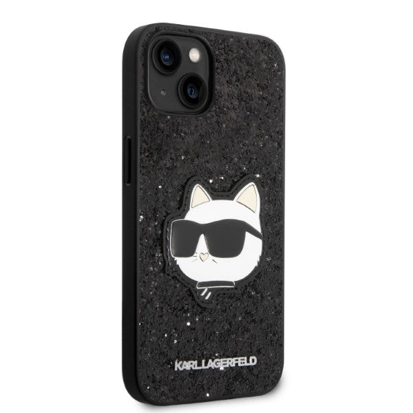 Futrola za Apple iPhone 14 Plus, Karl Lagerfeld, Glitter Choupette Patch, Crna