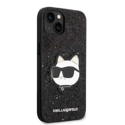 Futrola za Apple iPhone 14 Plus, Karl Lagerfeld, Glitter Choupette Patch, Crna