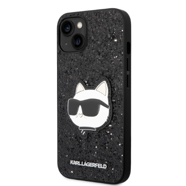 Futrola za Apple iPhone 14 Plus, Karl Lagerfeld, Glitter Choupette Patch, Crna