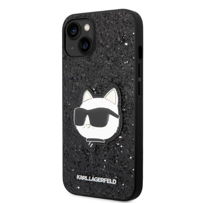 Futrola za Apple iPhone 14 Plus, Karl Lagerfeld, Glitter Choupette Patch, Crna