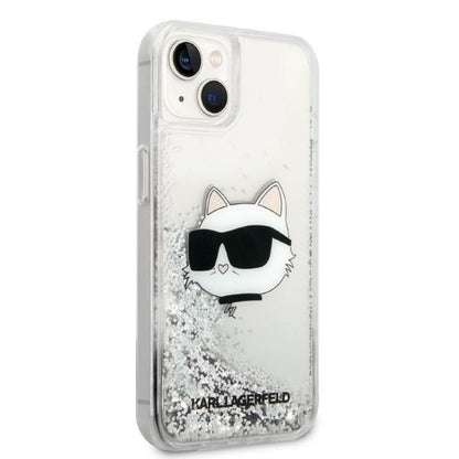 Futrola za Apple iPhone 14 Plus, Karl Lagerfeld, Glitter Choupette's Head, Srebrna