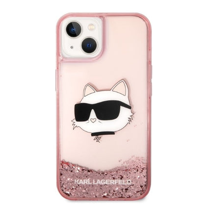 Futrola za Apple iPhone 14 Plus, Karl Lagerfeld, Glitter Choupette's Head, Roza