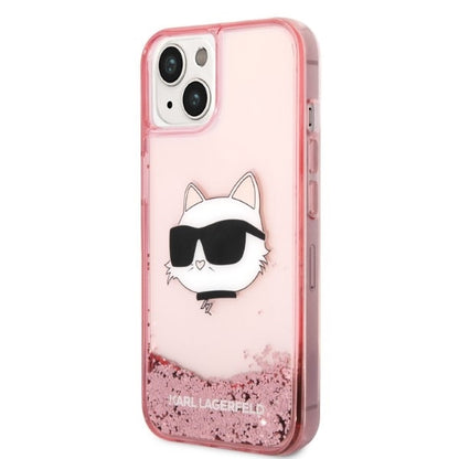 Futrola za Apple iPhone 14 Plus, Karl Lagerfeld, Glitter Choupette's Head, Roza