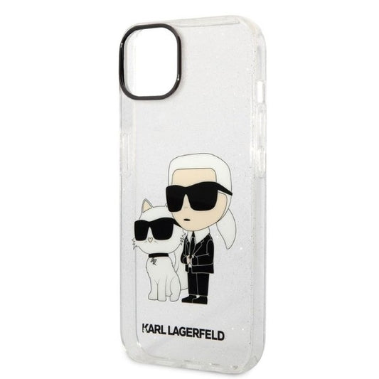 Futrola za Apple iPhone 14 Plus, Karl Lagerfeld, Glitter Karl & Choupette, Prozirna