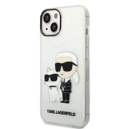 Futrola za Apple iPhone 14 Plus, Karl Lagerfeld, Glitter Karl & Choupette, Prozirna