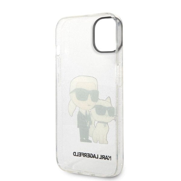 Futrola za Apple iPhone 14 Plus, Karl Lagerfeld, Glitter Karl & Choupette, Prozirna