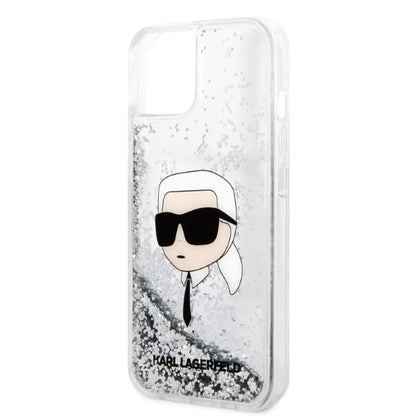 Futrola za Apple iPhone 14 Plus, Karl Lagerfeld, Glitter Karl's Head, Srebrna