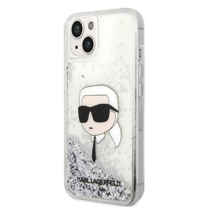 Futrola za Apple iPhone 14 Plus, Karl Lagerfeld, Glitter Karl's Head, Srebrna