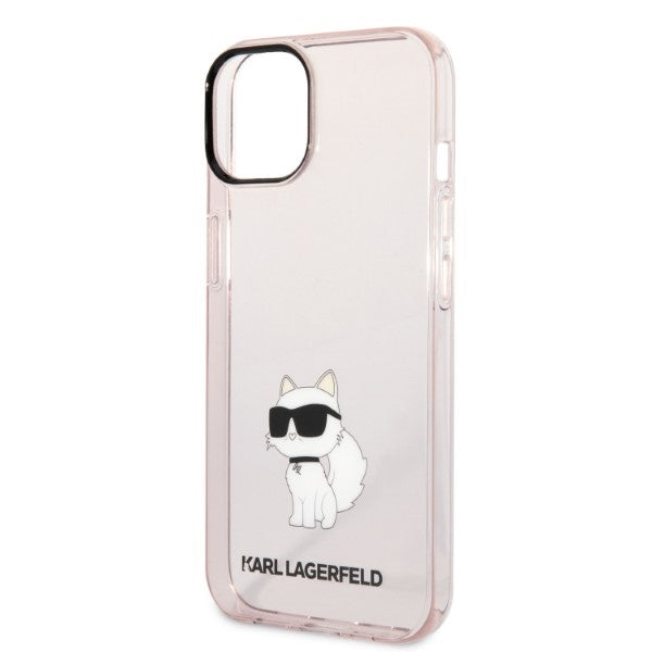 Futrola za Apple iPhone 14 Plus, Karl Lagerfeld, Ikonik Choupette, Roza