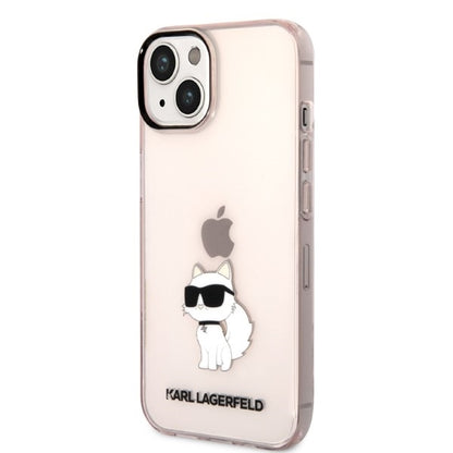 Futrola za Apple iPhone 14 Plus, Karl Lagerfeld, Ikonik Choupette, Roza