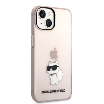 Futrola za Apple iPhone 14 Plus, Karl Lagerfeld, Ikonik Choupette, Roza