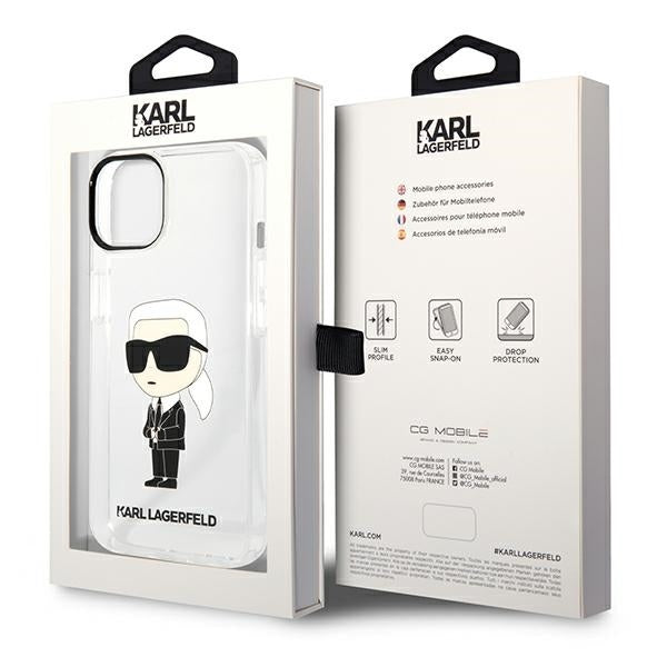 Futrola za Apple iPhone 14 Plus, Karl Lagerfeld, Ikonik Karl, Prozirna