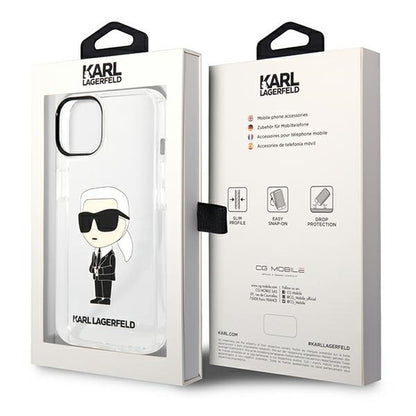 Futrola za Apple iPhone 14 Plus, Karl Lagerfeld, Ikonik Karl, Prozirna